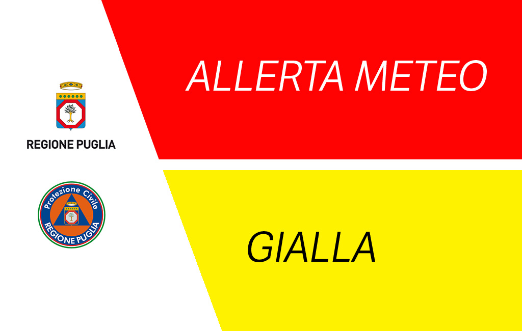 Protezione civile Regione Puglia: allerta meteo per il 23-24 dicembre 2024