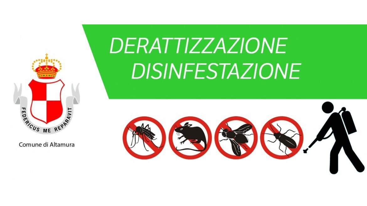 Interventi di derattizzazione e disinfezione – Maggio 2024